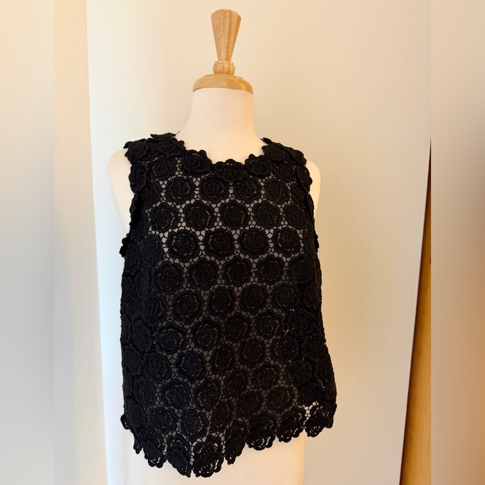Valentino Elegant Black Lace Top 👀